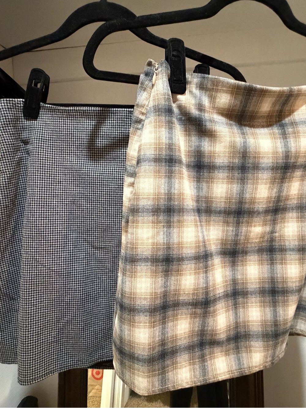 Set of Plaid Mini Skirts - size xs